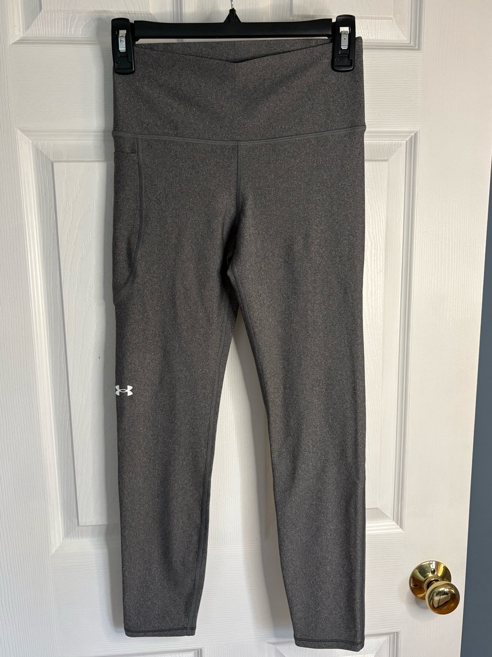 Under Armour Dark Gray High-Waist Performance Leggings with Pockets